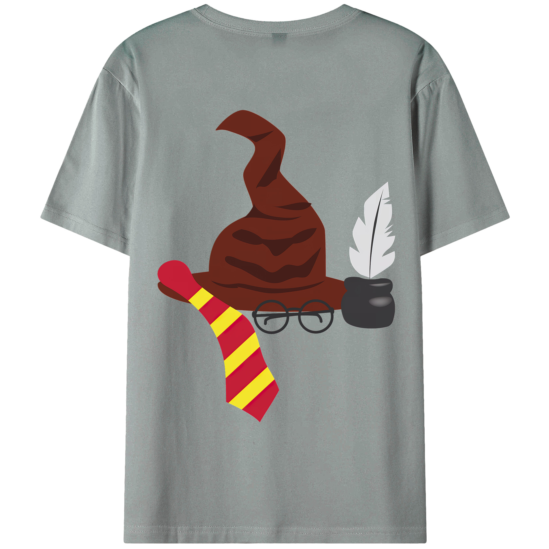 （画像用） Harry Potter ハリー・ポッターシリーズ 綿100％ メンズ半袖Tシャツ（バックプリント） 通気性
